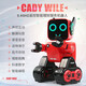 JJR2024 Robot juguetes para niños para niños Control remoto eléctrico controlado por voz Programación inteligente de educación inteligente Educación temprana Controlado Voz con voz de diálogo Diálogo K10-Red Voice Diálogo + APP + 18 Versión eléctrica dual Lorte de batería total de 120 puntos