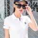 Pier Cardin summer women's T-shirt pure cotton short-sleeved top Korean loose design suitable for summer commuting new loose black p purple red 6167 L 98-108Jin [Jin equals 0.5 kg] can be referenced