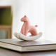Creative ceramic cute rocking little green horse tea pet ornaments fun tea room tea table decoration tea play tea ceremony accessories Green Horse
