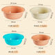 New round household washbasin, thickened bathroom, kitchen, laundry, vegetables, foot bath, dormitory footbath, lake blue, small size, diameter 23CM
