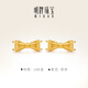 Ming brand jewelry yellow 18K gold earrings color gold girl bow earrings gift for women CSH0357 pricing K gold earrings about 0.78-0.83 grams