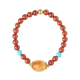 Potala Palace Chuannan red beeswax turquoise bracelet for men and women 925 silver six-character mantra bracelet as a birthday gift for girlfriend