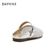 达芙妮（DAPHNE） 拖鞋女外穿包头镂空透气舒适百搭休闲凉拖2025夏季新款时尚女鞋 银色 37 (235mm)