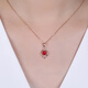 Tingliang 18K gold set with 0.8 carat ruby pendant and colorful treasure necklace with identification certificate as a gift for your lover. Pendant with 18K gold necklace