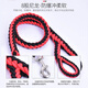Zigman dog leash leash set for medium and large dogs dog leash set thickened eight-strand braided golden retriever dog leash* Red and black eight-strand rope + collar set XL suitable for 65-100 Jin Jin equals 0.5 kg