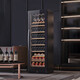 Bai Kailun red wine cabinet, first-class energy efficiency, constant temperature wine cabinet, zero-embedded home commercial living room display cabinet, wine preservation refrigerator, dual temperature air-cooled frost-free tea beverage, white wine and foreign wine, dual temperature zone, hanging cup red wine and tea style, 42 bottles LOW-E anti-fog door