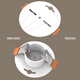 Camera surveillance ceiling downlight hole filler adapted to Xiaomi Fluorite Qiao Anle Orange flip-up buckle bracket base with opening 60-80mm Xiaomi PTZ version base + two-hole female plug + terminal