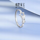 Ming brand jewelry platinum ring PT950 white gold star track wish ring BFM0092 platinum ring about 2.24 grams