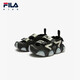 Fila Fila Children's Shoes Jellyfish Sandals 2025 Summer New Boys and Girls Velcro Flashing Shoes Black/Space Silver-BS 28