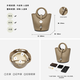 Belle Bag Women's 2025 Autumn New High-end Texture Simple Single-Shoulder Crossbody Handheld Bucket Bag F9835CX5 Gray F