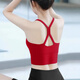 Double show 2025 super popular yoga wear for women, high-end suit, beautiful Pilates training top, new fitness sports vest, burgundy top M 105-115
