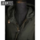 JEEP SPIRIT 2025 workwear hooded American retro new men's fishtail mid-length windbreaker Korean style parka outer green high quality XL 135-145Jin Jin is equal to 0.5 kg