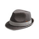 Mr DUCK new product linen straw hat summer British top hat men's and women's curled jazz hat MW226218-light cocktail gray (top hat) XL size (over 61cm, only for extra large head circumference)