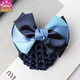 Gardenia blossoms, head flower net bag, professional hairpin hair net, nurse hospital stewardess hotel property hotel bank work bun hair three-knot gradient blue thick net