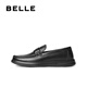 Belle Casual Business Loafers Men's 25 New Autumn Cow Leather Slip-On Peas Shoes A2130CM5 Black 42 (260mm)