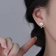 Nianfu 999 sterling silver four-leaf clover earrings 2025 new hot style sleep-free ear bone earrings Mid-Autumn Festival gift for girls screw buckle four-leaf clover 999 pure silver