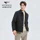 Septwolves Jacket Men's 2025 Autumn and Winter New Short Lapel Wool Jacket Jacket Business Casual Commuting Men's Wear 001 (Black) M 165/84A