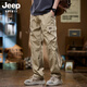 JEEP SPIRIT overalls men's pants men's casual pants boys 2025 new loose men's pants 9810 Khaki XL