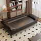 Carsonzhe cat-scratch leather sofa bed all-in-one dual-purpose sofa living room 2025 new rental house sofa office small sofa Munich upgraded five-proof cat-scratch leather three-person 1.8M including 2 pillows