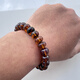 Only double belt identification certificate Fushun amber gold amber botanical amber 10 mm women's bracelet bracelet