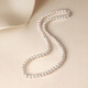 Saturday Fu Silver Buckle Pearl Necklace Mom Birthday Gift X058606 Oblate Round Approx. 5-5.5mm 42cm