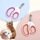 Zhewei Nail Clippers for Pets Novice Cat Nail Clippers Dog Manicure Round Hole Nail Clipper Cleaning and Beauty Orange Double Hole 1
