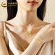 CHINA GOLD 18K Gold Crushed Ice Five Emperors Money Necklace Coin Clavicle Chain Valentine's Day Birthday Gift for Girlfriend and Wife 18K Gold Crushed Ice Five Emperors Money Necklace About 1.3g + Selection Gift Box