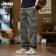 JEEP SPIRIT overalls men's pants men's casual pants boys 2025 new loose men's pants 9810 Khaki XL
