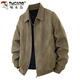 Woodpecker (TUCANO) coat men's autumn and winter jacket men's suede loose retro workwear casual tops men's sky gray XL