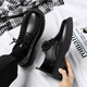 Woodpecker Leather Shoes Men's New Men's Shoes Business Casual Leather Shoes Men's Work Commuting Formal Shoes Work Black Shoes Men Black 42
