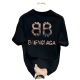 JEEP SPIRIT Pure Cotton Short-sleeved T-shirt for men and women ins style loose and simple versatile trendy brand couples' half-sleeved top V1416 black S recommended 80-95 Jin [Jin equals 0.5 kg]