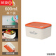 Tuojin German imported high-quality stainless steel lunch box split lidded fresh-keeping box plastic-steel microwave oven heated with rice and fresh-keeping meals, three packs - default orange, with thermal bag. Exchange