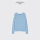 Fin de semana Max Mara 2025 Temprano otoño Nuevo suéter de mezcla de alpaca para mujeres 5366155106 Azul L