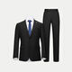 Heilan House (HLA) suit men's autumn light business flat lapel crisp and stylish formal banquet wedding men's suit black 02 48 B/175/96B recommended 69-74kg