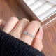 Lingmeng 999 sterling silver ring for women, non-fading, fashionable and personalized, four-leaf clover, pure silver, Korean style, young girl, hypoallergenic ring, real silver, lucky you, four-leaf clover ring, 5.853g, real silver, solid