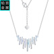 Gong Zhan Internet celebrity Rhythm Note platinum necklace women's simple temperament pt950 platinum clavicle chain geometric tassel line Rhythm Note platinum fashion necklace about 5.4-5.5 grams