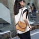 ANYSMIC luxury bag women's bag 2025 new handheld bucket bag lychee pattern one-shoulder versatile large capacity crossbody women's bag milk apricot color [gift box packaging]