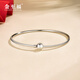 Jinzhifu platinum light bead bracelet PT950 platinum transfer bead women's bracelet for wife, girlfriend, Chinese Valentine's Day gift, about 6.4 grams (refund more, make up less) 53 circles