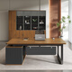 Qujia office desk boss desk and chair combination simple modern office furniture executive desk president desk manager desk executive desk including side cabinet 1.2*0.6 meter boss desk