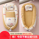 Rabbit Bear Yi Lai Hotbed Middle Bed Crib Newborn Coaxing to Sleep Anti-jumping Uterine Bionic Bed Baby Sleeps Safe Lemon Yellow Rainbow - No Quilt (Free Styling Pillow) - Detachable