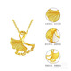 Dewey Fan gold-wrapped 999 pure gold necklace G24k gold Sansheng Luck pendant with clavicle necklace as a gift for your girlfriend Sansheng Luck single pendant (thick gold layer)