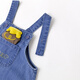 Dudujia children's denim overalls autumn clothing boys versatile woven pants girls autumn loose casual pants cartoon children's clothing denim blue 100