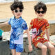 Jianfei Nezha swimsuit children's swimsuit boys split new quick-drying sun protection swimsuit boy Nezha Aobing swimsuit Nezha two-piece set 150