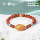 Potala Palace Chuannan red beeswax turquoise bracelet for men and women 925 silver six-character mantra bracelet as a birthday gift for girlfriend