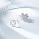 Chao Acer Instantly Rich Platinum Earrings for Women PT950 Earrings Sparkling Zodiac Horse Birthday Gift Priced at 230 Yuan 2.1g, One Pair