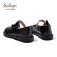 Balachi children's leather shoes girls spring and autumn matte leather shoes performance shoes women's campus leather shoes BL3322 black (matte) 27
