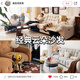 Chivas (CHEERS) first class electric functional sofa living room fabric small apartment sofa cloud cream style Chivas Regal 30202
