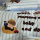 Spend Time Living Children's Cartoon Towel Embroidered Bedding Class A Washed Cotton Bed Sheet Quilt Cover Striped Four-piece Set Baby Puppy 1.5-1.8m Bed Sheet Style Quilt Cover 200X230cm