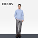 ERDOS Early Autumn Plush Blended Skin Friendly Lightweight Loose Straight Versatile Men's Wool Sweater Fresh Ink Blue L 175/96A