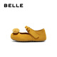 Belle (Belle) Xiaoman's same cute cat-embellished buckle Birkenstock shoes for girls, shopping mall style comfortable toast shoes 68120C85 yellow 33
